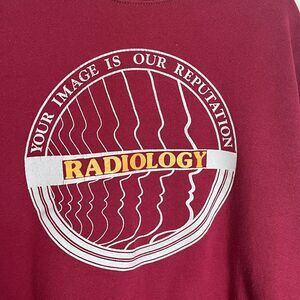 Vintage Radiology Sweatshirt Men’s Large Red KU Med Graphic Long Sleeve USA